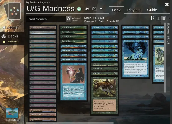 Deck Editor Screenshot