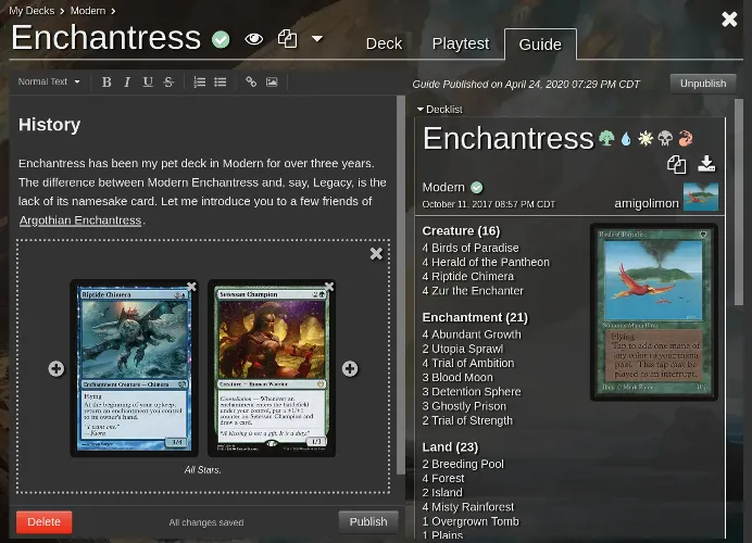 Deck Guide Screenshot