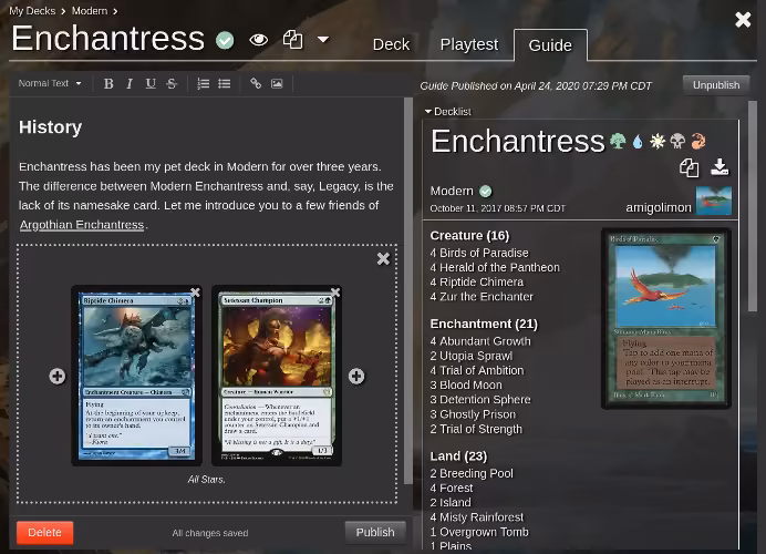 Deck Guide Screenshot